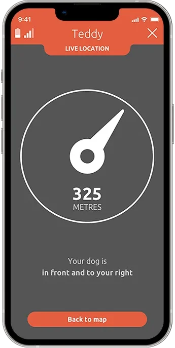 PitPat app showing the dog finder tab