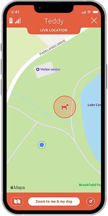 PitPat app showing the location tab